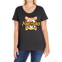 Aggretsuko Dual Personality Ladies Curvy T-shirt | Artistshot