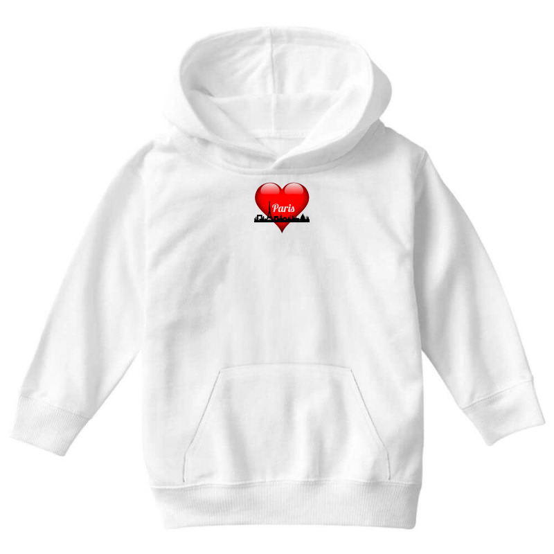 Love Paris Youth Hoodie by Samantha | Artistshot