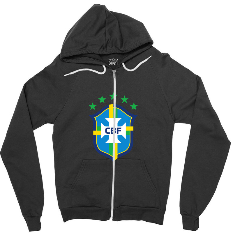 Brazilian Football Confederation Zipper Hoodie | Artistshot