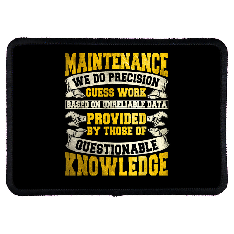 Custom Maintenance Man Gifts Funny Definition Technician Worker T Shirt  Rectangle Patch By Cm-arts - Artistshot