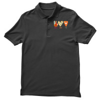 Peace Love Pie Food Fall Turkey Hand Sign Thanksgiving Party Men's Polo Shirt | Artistshot