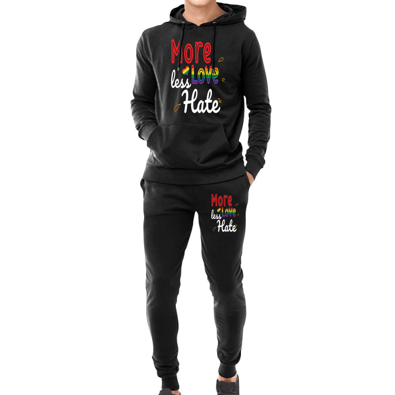 More Love Less Hate Lgbt Hoodie & Jogger Set | Artistshot