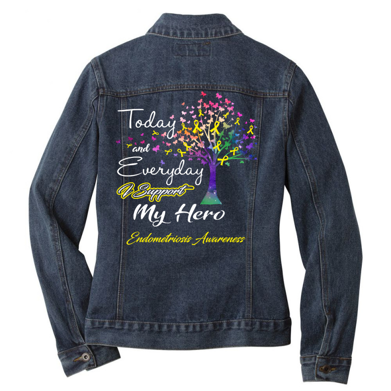 Endometriosis Awareness T  Shirt2183 Ladies Denim Jacket by cm-arts | Artistshot