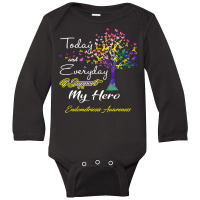 Endometriosis Awareness T  Shirt2183 Long Sleeve Baby Bodysuit | Artistshot