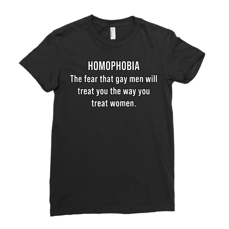 Homophobia   Pro Lgbtqia  Pro Liberal Gay Rights Ladies Fitted T-Shirt by Aquarius | Artistshot