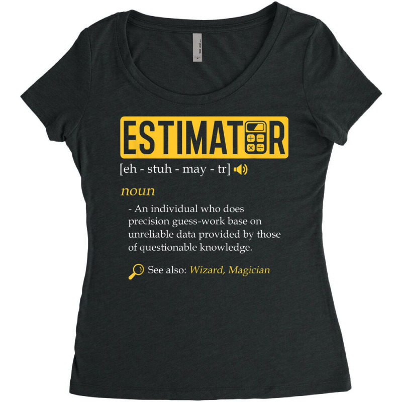 Estimator Estimating Calculations Jobs Women's Triblend Scoop T-shirt by Queens | Artistshot