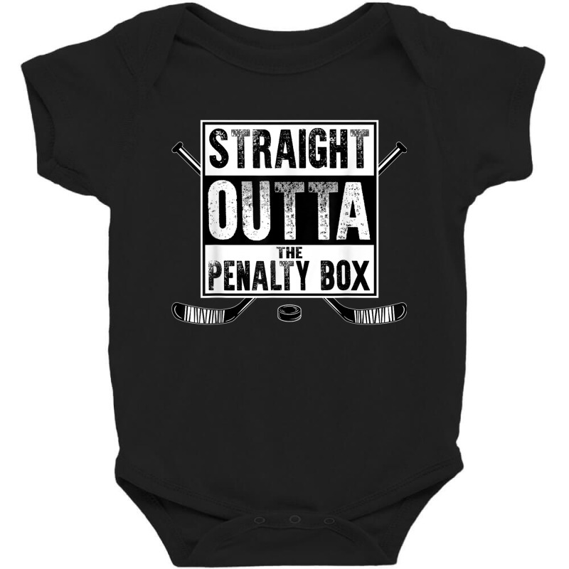 Ice Hockey Player Gift Straight Outta The Penalty Box Baby Bodysuit by DanielGuenther | Artistshot