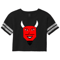 Cartoon Satan Face Scorecard Crop Tee | Artistshot