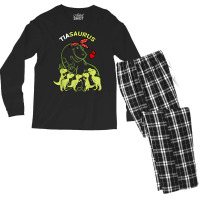 Tiasaurus Tia 5 Kids Dinosaur Aunt Auntie Tita Men's Long Sleeve Pajama Set | Artistshot