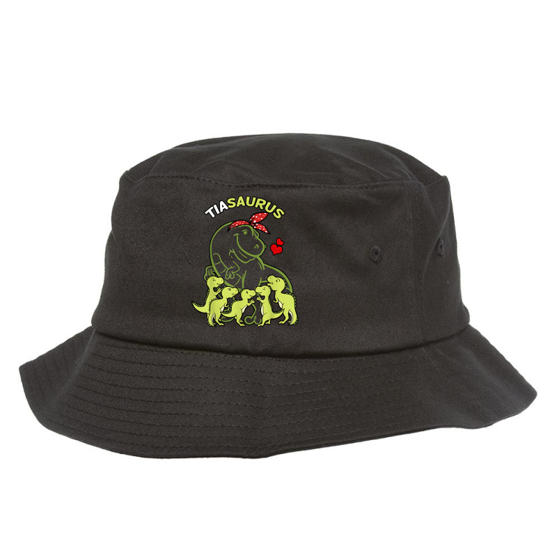 Tiasaurus Tia 5 Kids Dinosaur Aunt Auntie Tita Bucket Hat | Artistshot