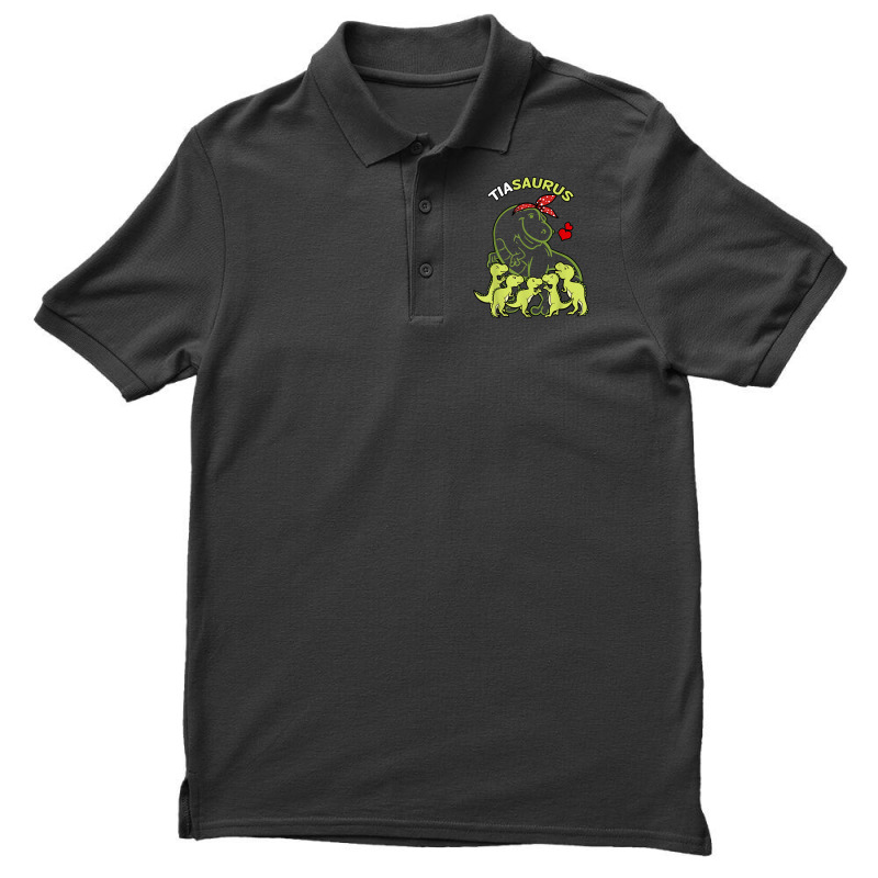 Tiasaurus Tia 5 Kids Dinosaur Aunt Auntie Tita Men's Polo Shirt | Artistshot