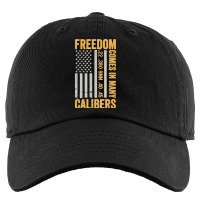 Freedom Comes In Many Calibers Funny Pro Gun Usa Flag Kids Cap | Artistshot