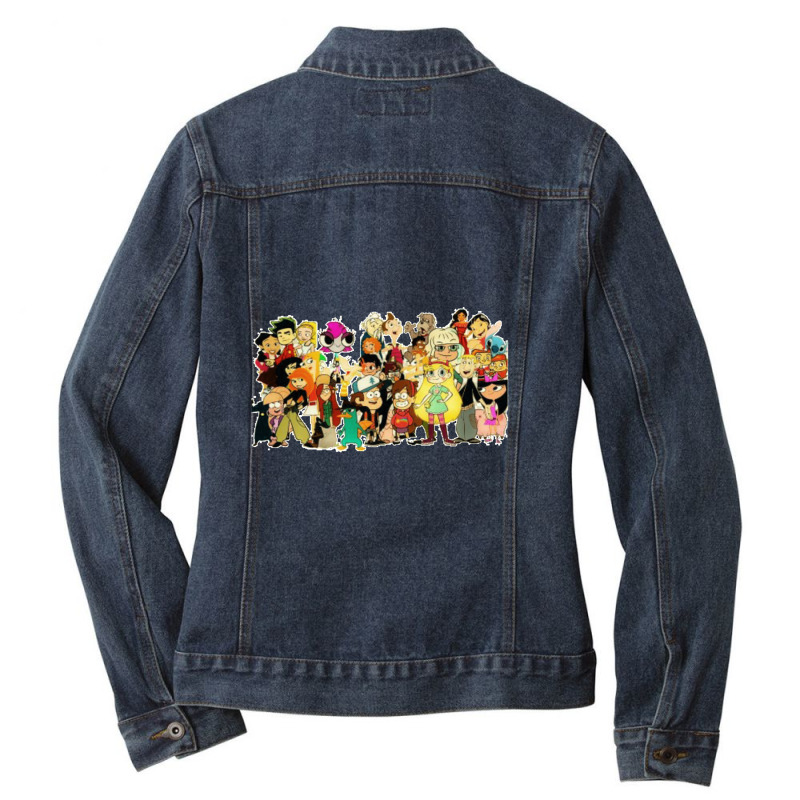 Cartoon-tshirt- Ladies Denim Jacket | Artistshot