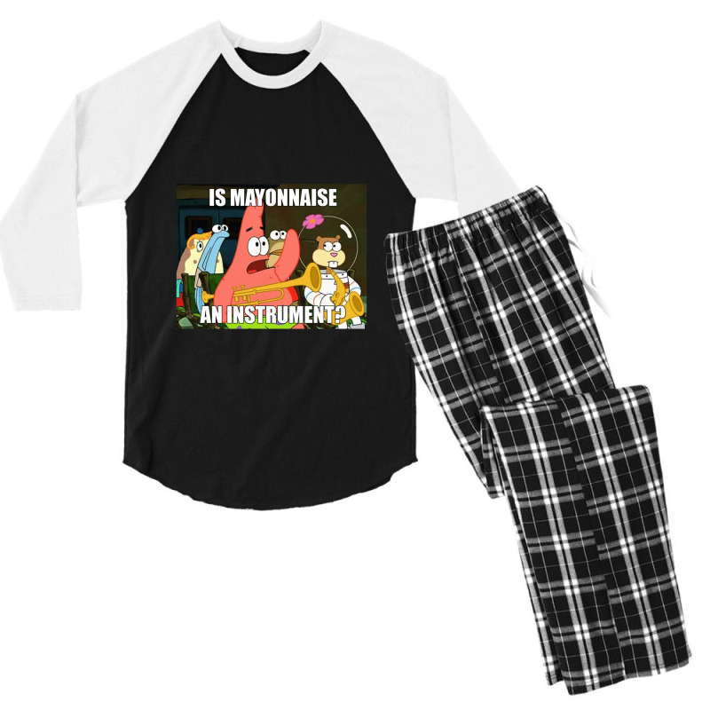 Is Mayonnaise And Instrument Large Men's 3/4 Sleeve Pajama Set by KaitlynnBuckley | Artistshot