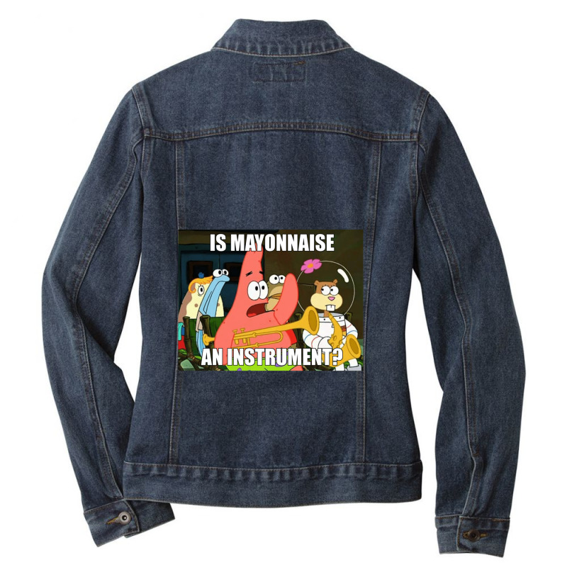 Is Mayonnaise And Instrument Large Ladies Denim Jacket by KaitlynnBuckley | Artistshot