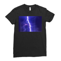 Purple Lightning Storm Thunderstorm Electrical Storm T Shirt Ladies Fitted T-shirt | Artistshot