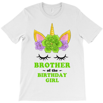 Watercolor Unicorn Family Birthday Girl Brother T-shirt Designed By Kevin Acen