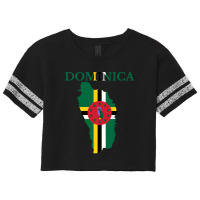 Dominica Flag Map Scorecard Crop Tee | Artistshot