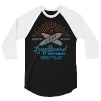 Retro North Shore Longboard Surf 1978 T Shirt 3/4 Sleeve Shirt | Artistshot