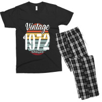 Vintage 1972, 50th Birthday Men's T-shirt Pajama Set | Artistshot