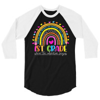 Leopard Rainbow First 1st Grade Where The Adventure Begins 3/4 Sleeve Shirt | Artistshot