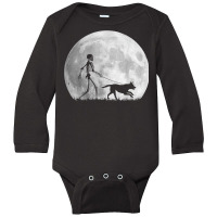 Belgian Malinoi Halloween Skeleton Funny Dog Youth Gift T Shirt Long Sleeve Baby Bodysuit | Artistshot