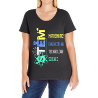 Stem Education Science Teacher Math Engineer Technology Ladies Curvy T-shirt | Artistshot