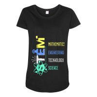 Stem Education Science Teacher Math Engineer Technology Maternity Scoop Neck T-shirt | Artistshot