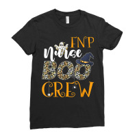 Fnp Nurse Boo Crew Spooky Halloween Boo Ghost Costume Ladies Fitted T-shirt | Artistshot