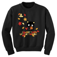 Chococat Enjoy The Little Things Fall Leaves Youth Sweatshirt | Artistshot