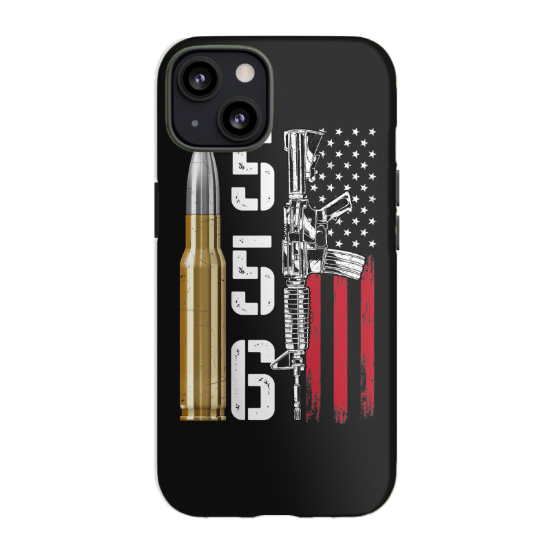 Ar-15 American Flag, Ar15 Rifle Sling Gift Gun Owner Back iPhone 13 Case by rayhenault | Artistshot