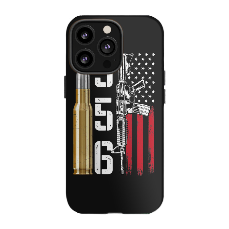 Ar-15 American Flag, Ar15 Rifle Sling Gift Gun Owner Back iPhone 13 Pro Case by rayhenault | Artistshot