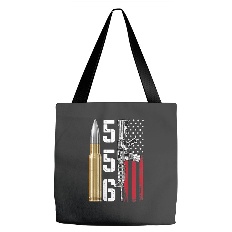 Ar-15 American Flag, Ar15 Rifle Sling Gift Gun Owner Back Tote Bags by rayhenault | Artistshot