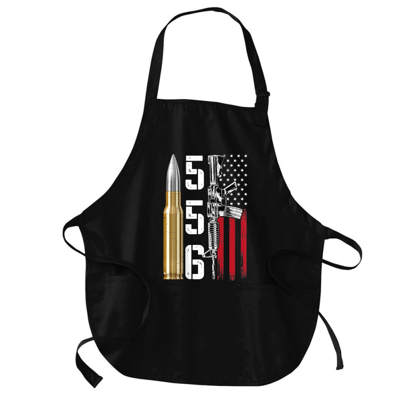 Ar-15 American Flag, Ar15 Rifle Sling Gift Gun Owner Back Medium-Length Apron by rayhenault | Artistshot