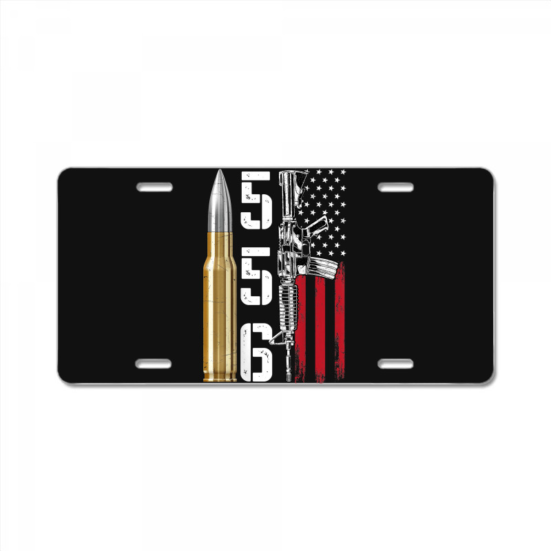 Ar-15 American Flag, Ar15 Rifle Sling Gift Gun Owner Back License Plate by rayhenault | Artistshot