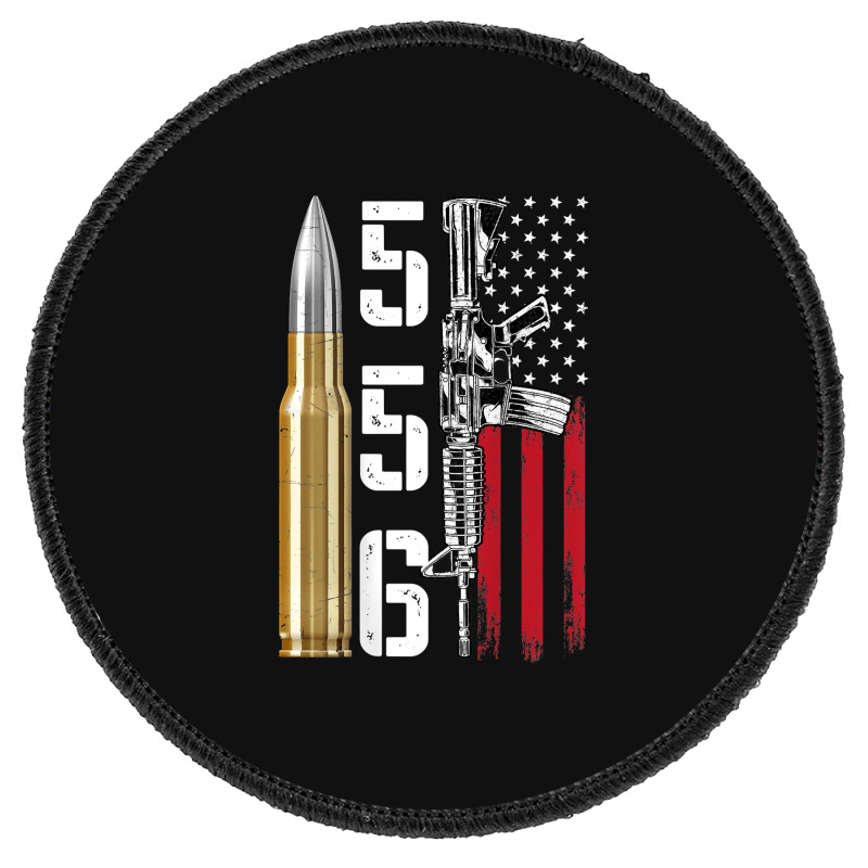 Ar-15 American Flag, Ar15 Rifle Sling Gift Gun Owner Back Round Patch by rayhenault | Artistshot