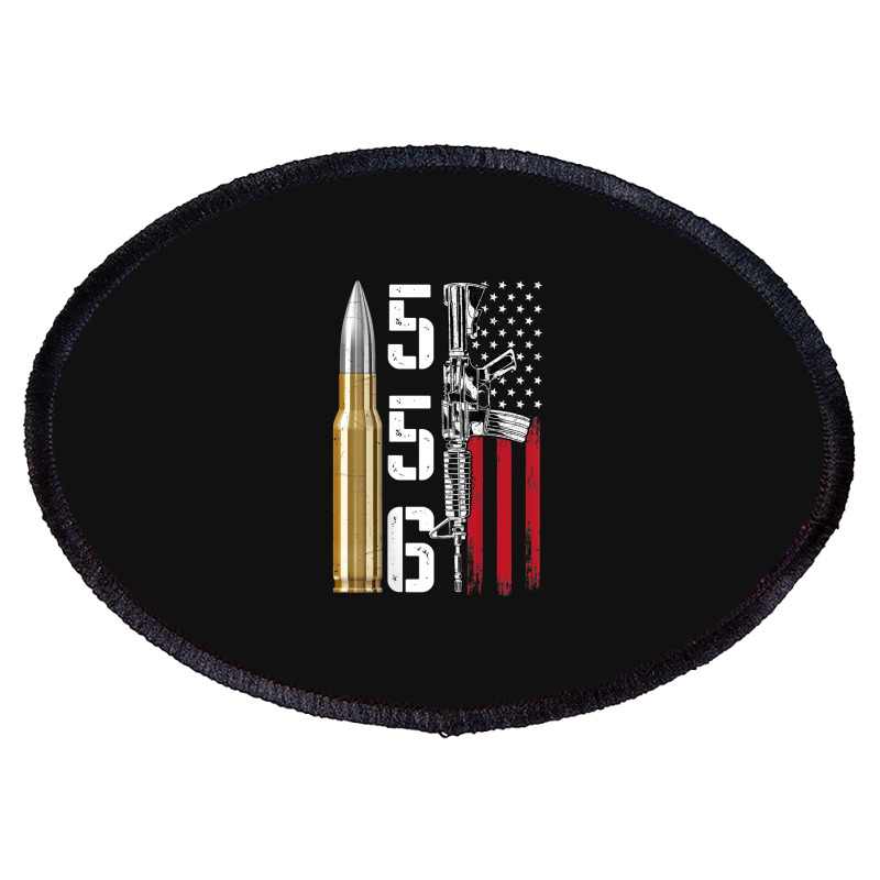 Ar-15 American Flag, Ar15 Rifle Sling Gift Gun Owner Back Oval Patch by rayhenault | Artistshot