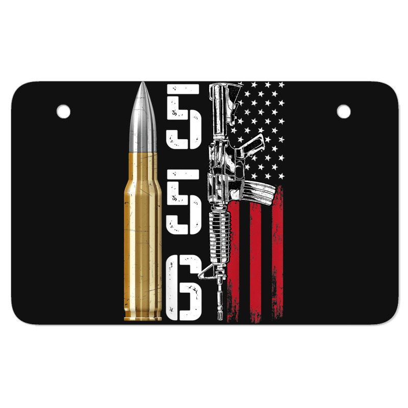 Ar-15 American Flag, Ar15 Rifle Sling Gift Gun Owner Back ATV License Plate by rayhenault | Artistshot