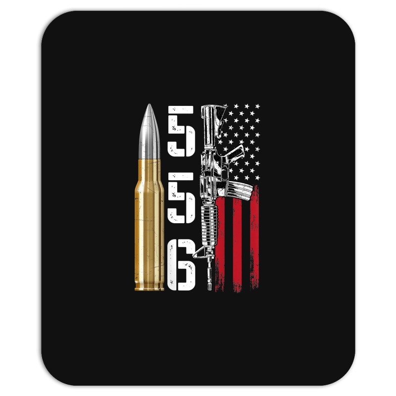 Ar-15 American Flag, Ar15 Rifle Sling Gift Gun Owner Back Mousepad by rayhenault | Artistshot