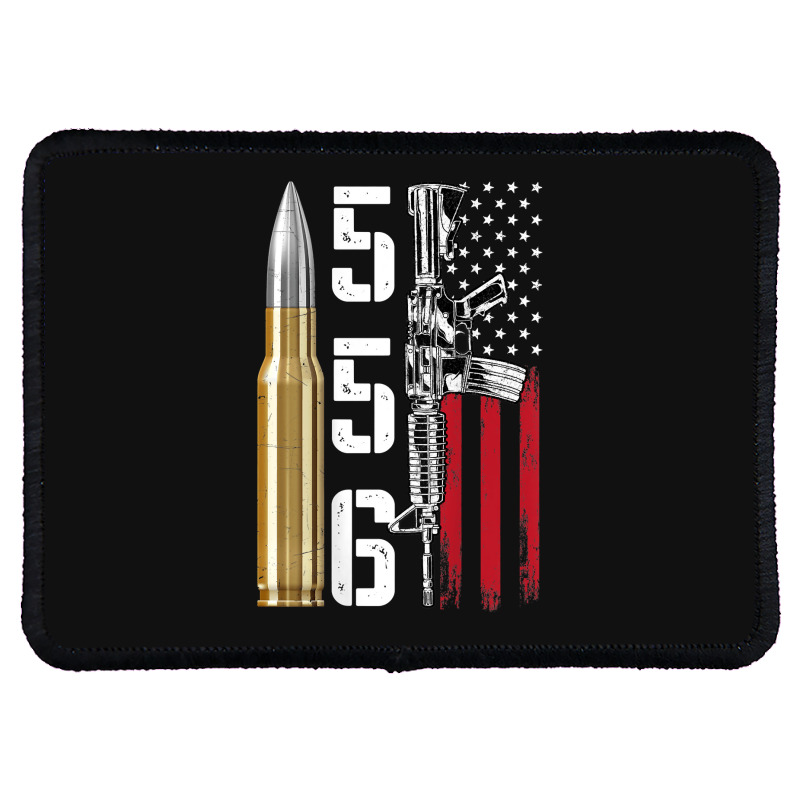 Ar-15 American Flag, Ar15 Rifle Sling Gift Gun Owner Back Rectangle Patch by rayhenault | Artistshot