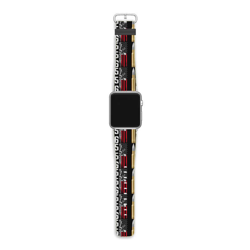 Ar-15 American Flag, Ar15 Rifle Sling Gift Gun Owner Back Apple Watch Band by rayhenault | Artistshot