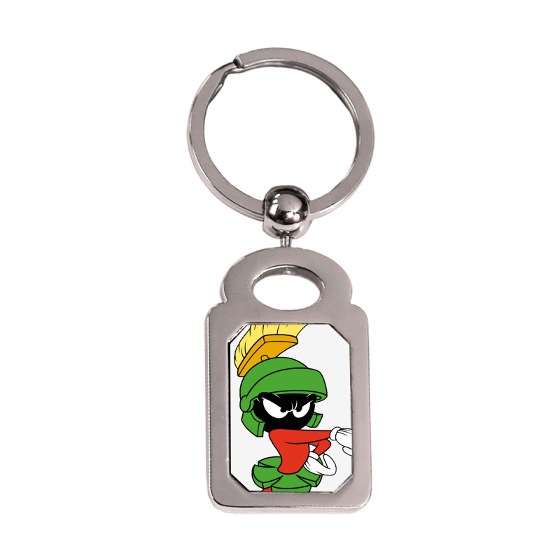 Marvin The Martian Silver Rectangle Keychain | Artistshot