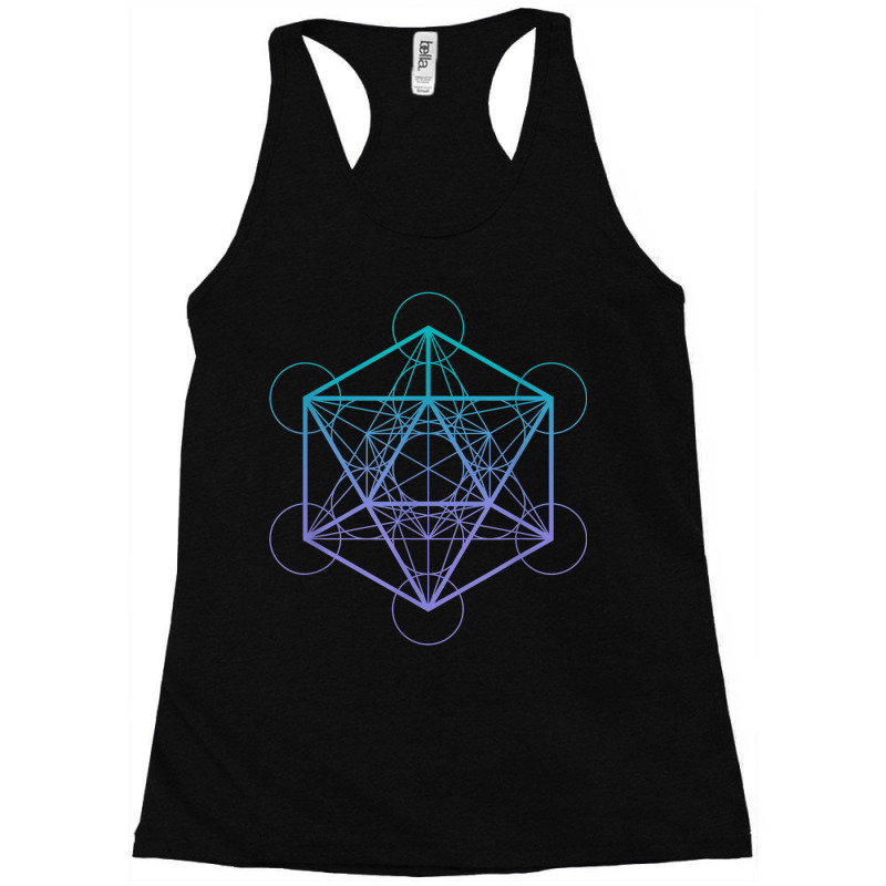 Icosahedron Platonic Solid Sacred Geometry Racerback Tank by Queens | Artistshot