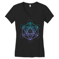 Icosahedron Platonic Solid Sacred Geometry Women's V-neck T-shirt | Artistshot