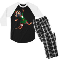 Booba Elf Rat Christmas Booba Elf Santa Elf Rat Girls Boys Men's 3/4 Sleeve Pajama Set | Artistshot