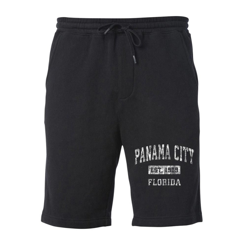 Panama City Florida Fl Vintage Established Sports Design Zip Hoodie Fleece Short by cm-arts | Artistshot