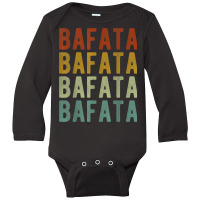 Bafata City Guinea Bissau Retro Vintage Long Sleeve Baby Bodysuit | Artistshot