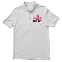 Gymnast And Cheerleader Design Warning I Might Flip Out T Shirt Men's Polo Shirt | Artistshot