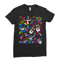 Hispanic Heritage Month All Latin Countries Flags Hand T Shirt Ladies Fitted T-shirt | Artistshot