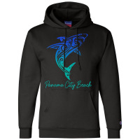 Panama City Beach Fl Shark Scuba Diving Surfer Florida Surf T Shirt Champion Hoodie | Artistshot